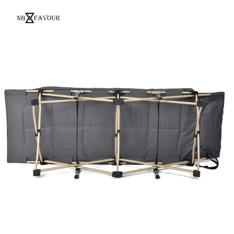 NB-FAVOUR Heavy Duty Folding Camping Cot with Mat – Outdoor Portable Bed for Adults SKYNIX