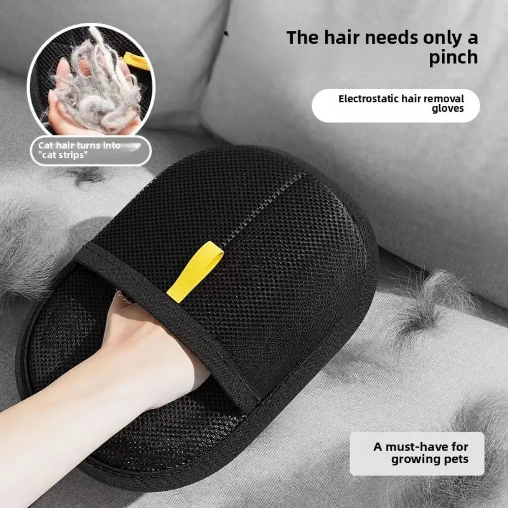 Pet Hair Remover Glove & Scraper – Cat & Dog Grooming Brush for Furniture & Clothing SKYNIX