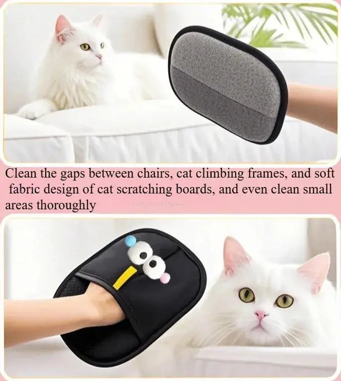 Pet Hair Remover Glove & Scraper – Cat & Dog Grooming Brush for Furniture & Clothing SKYNIX