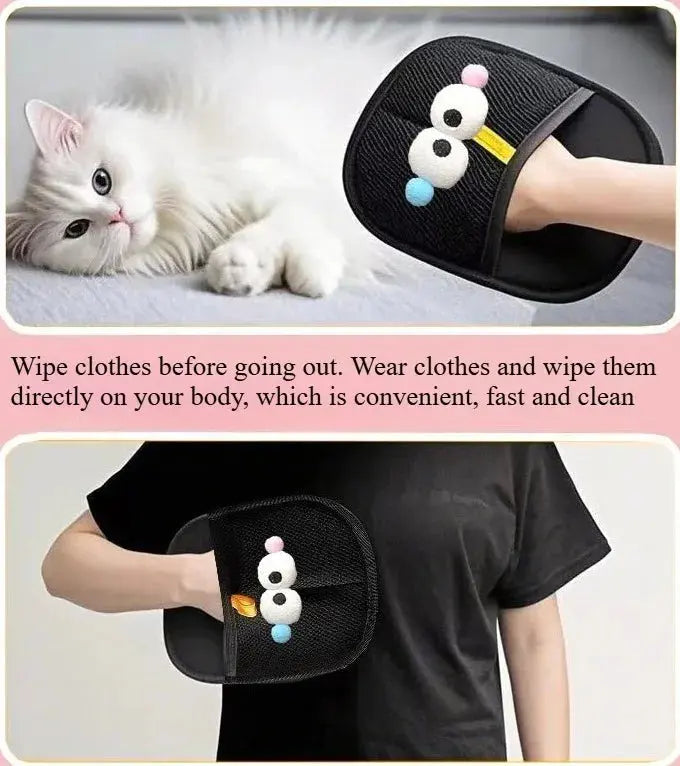 Pet Hair Remover Glove & Scraper – Cat & Dog Grooming Brush for Furniture & Clothing SKYNIX