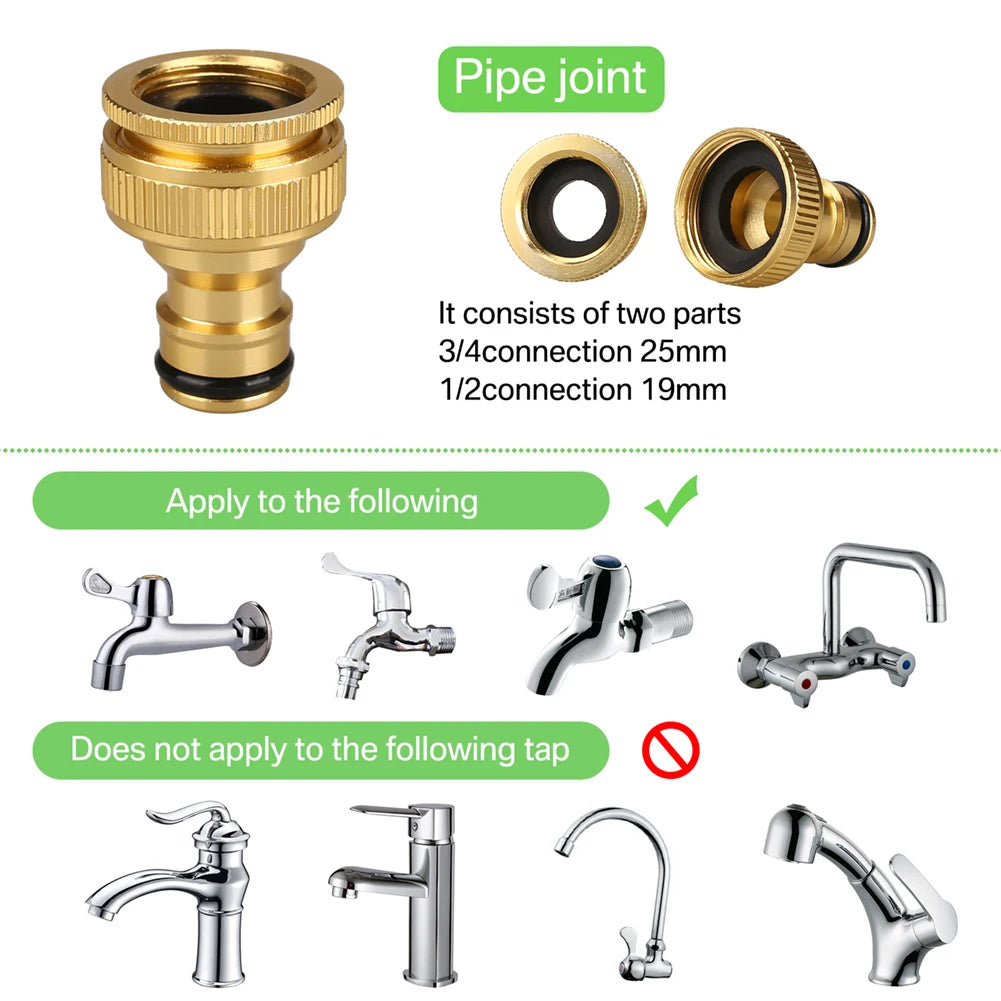 Expandable Garden Water Hose – High Pressure, Double Metal Connector, PVC Reel