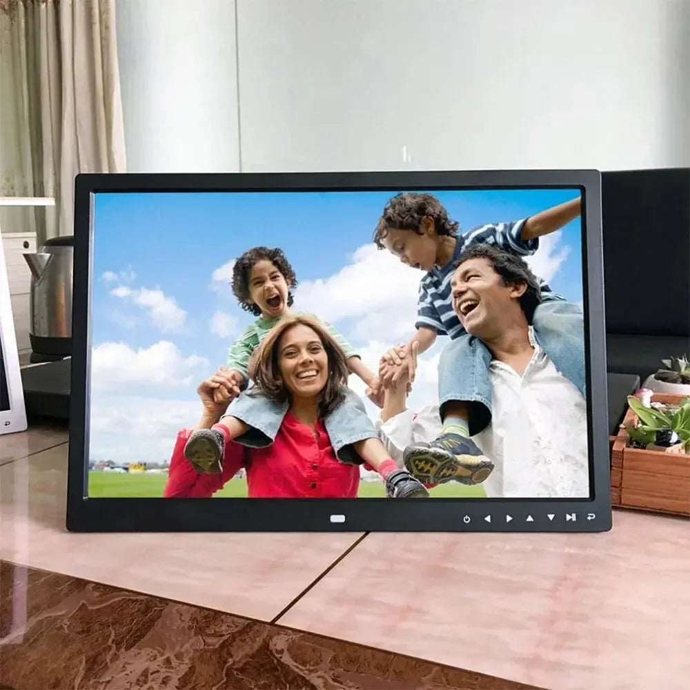 17-Inch HD Touch Button Digital Photo Frame – Wall-Mount Electronic Album with HDMI, Video Player & Advertising Display SKYNIX