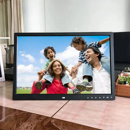 17-Inch HD Touch Button Digital Photo Frame – Wall-Mount Electronic Album with HDMI, Video Player & Advertising Display SKYNIX