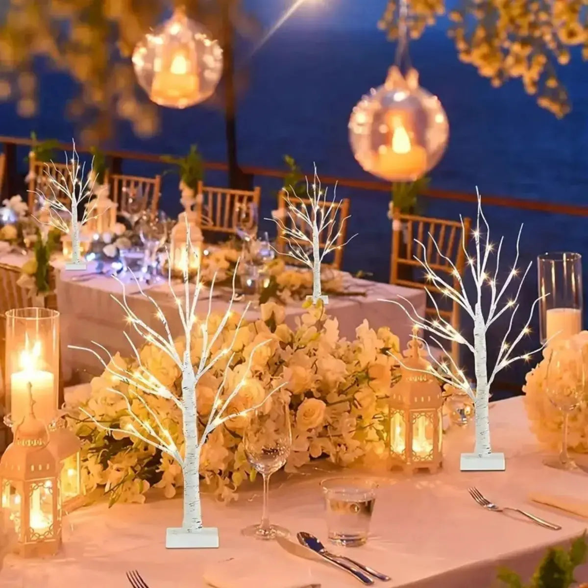 24in USB/Battery Birch Tree Light – Holiday Landscape Decor Lamp SKYNIX