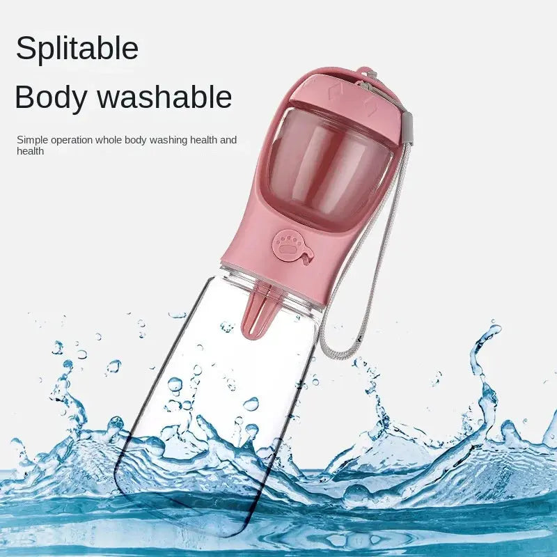 3-in-1 Portable Pet Water Bottle – Travel Cup & Food Dispenser for Dogs/Cats SKYNIX