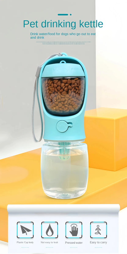 3-in-1 Portable Pet Water Bottle – Travel Cup & Food Dispenser for Dogs/Cats SKYNIX