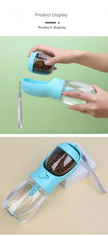 3-in-1 Portable Pet Water Bottle – Travel Cup & Food Dispenser for Dogs/Cats SKYNIX