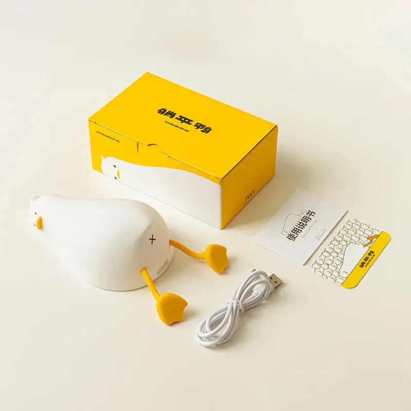 Duck LED Night Light – Soft Silicone Rechargeable Bedside Lamp for Kids & Gifts SKYNIX