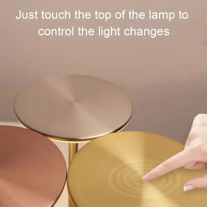 Modern Touch Sensor LED Table Lamp – USB Rechargeable | Dimmable Metal Night Light SKYNIX
