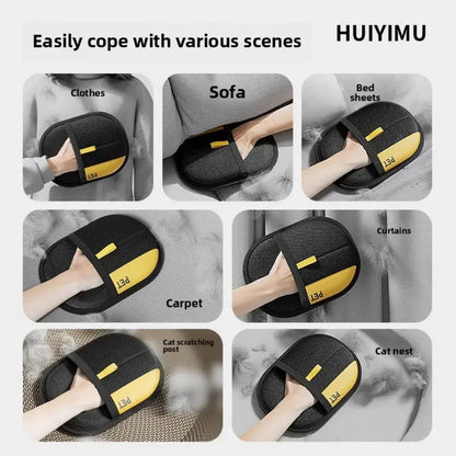 Pet Hair Remover Glove & Scraper – Cat & Dog Grooming Brush for Furniture & Clothing SKYNIX