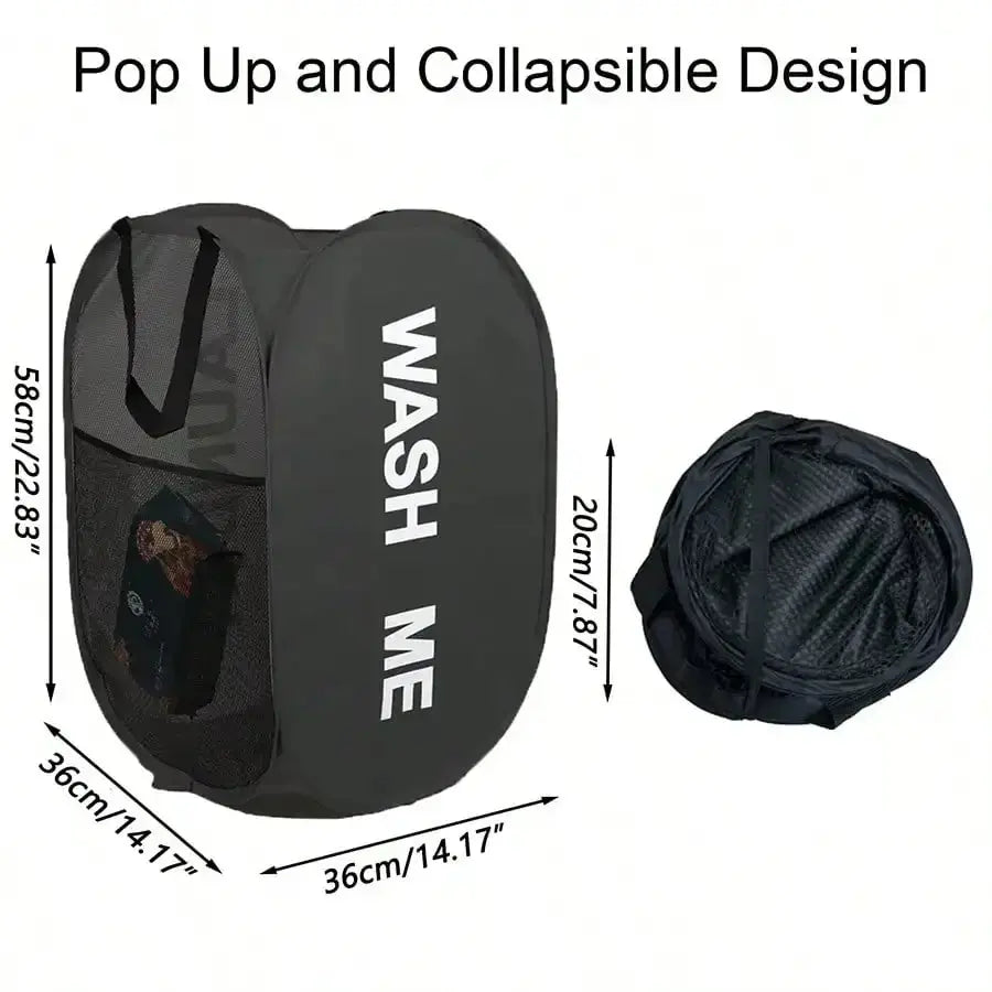Portable Mesh Pop-Up Laundry Hamper – Breathable, Collapsible & Space-Saving SKYNIX