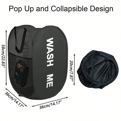 Portable Mesh Pop-Up Laundry Hamper – Breathable, Collapsible & Space-Saving SKYNIX