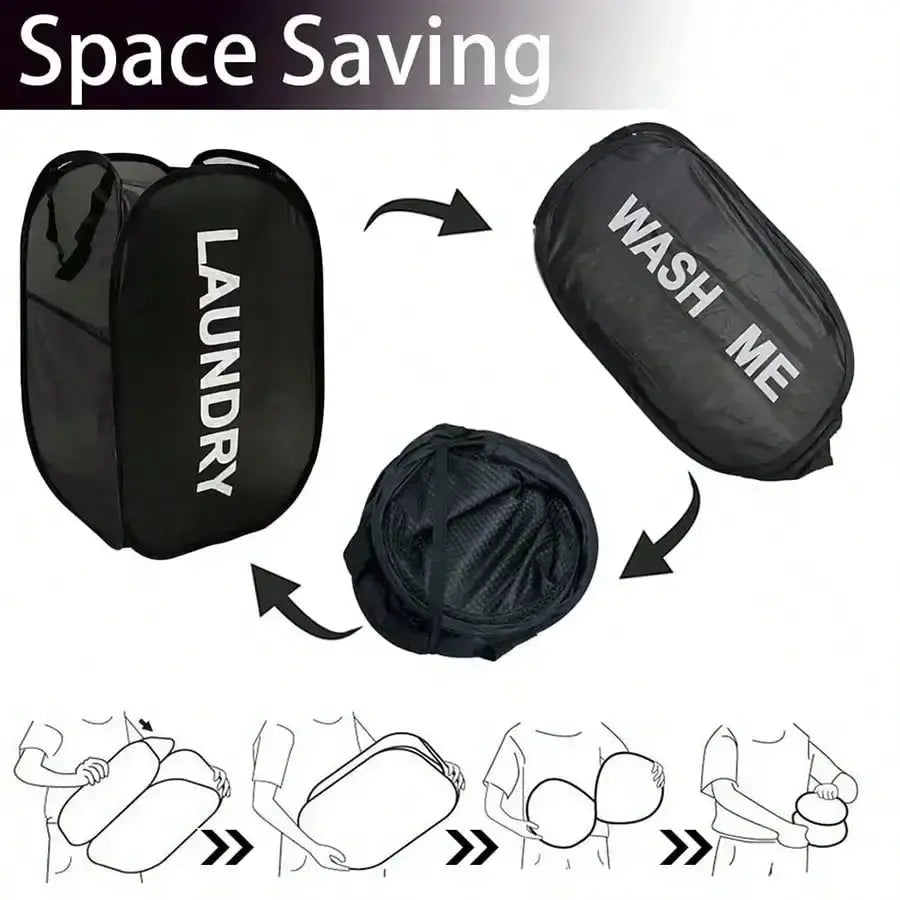 Portable Mesh Pop-Up Laundry Hamper – Breathable, Collapsible & Space-Saving SKYNIX