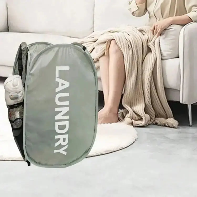 Portable Mesh Pop-Up Laundry Hamper – Breathable, Collapsible & Space-Saving SKYNIX