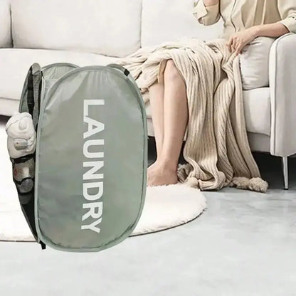 Portable Mesh Pop-Up Laundry Hamper – Breathable, Collapsible & Space-Saving SKYNIX
