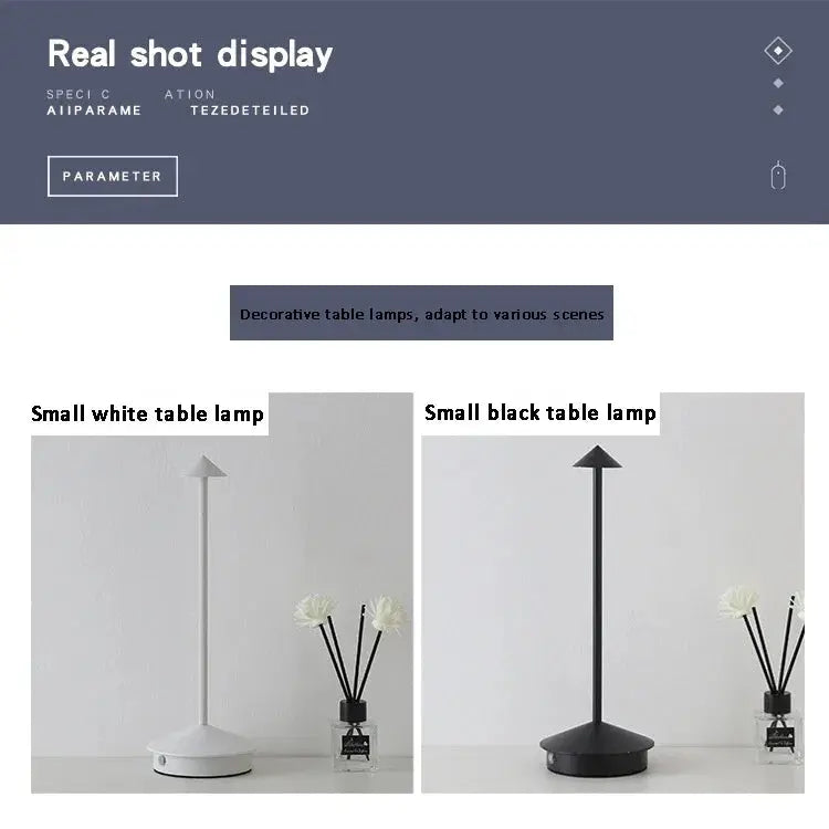 Rechargeable LED Touch Table Lamp – 3 Color Modes, Dimmable Night Desk Light SKYNIX