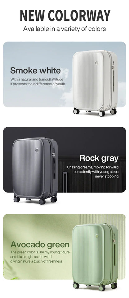 Mixi Carry-On Luggage M9290 – Hard Shell Spinner Suitcase with Built-In Cup & Phone Holder