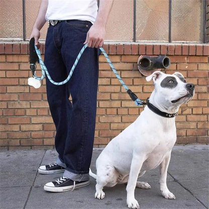 Reflective Dog Leash with Comfortable Padded Handle – Double Heavy-Duty Traction Rope for Strong Dogs