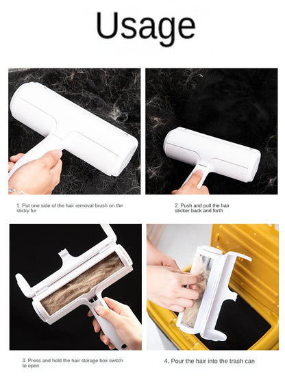 🐾 One-Hand Operated Pet Hair Remover Roller – Self-Cleaning Lint Brush for Dogs & Cats