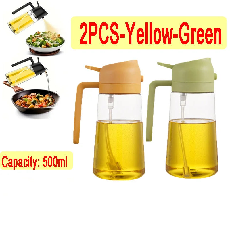 2-in-1 500ml Plastic Spray Oil Dispenser