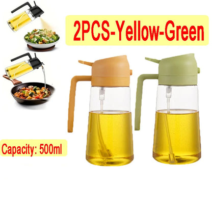 2-in-1 500ml Plastic Spray Oil Dispenser
