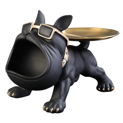 Bulldog Figurine Storage Box – Resin Dog Statue for Home Decor, Art Display & Functional Storage