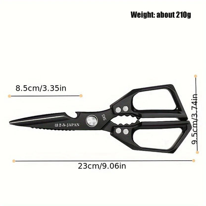 Multifunctional Kitchen Scissors – Heavy-Duty Poultry Shears with Fish Scale Scraper, Bottle Opener & Nut Cracker