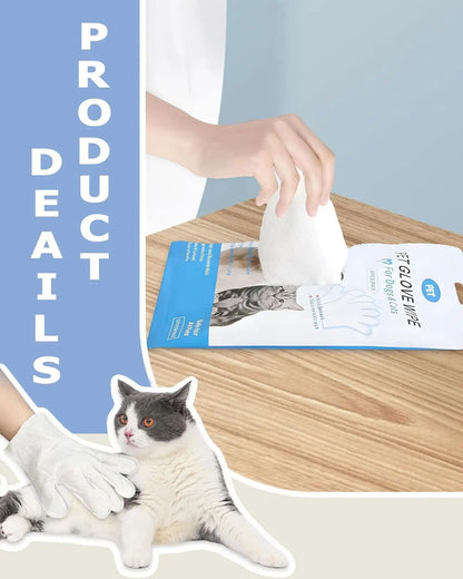 🐾 Pet Cleaning Wipes Gloves – Deodorizing & Grooming Wipes for Dogs, Cats & Small Pets - SKYNIX