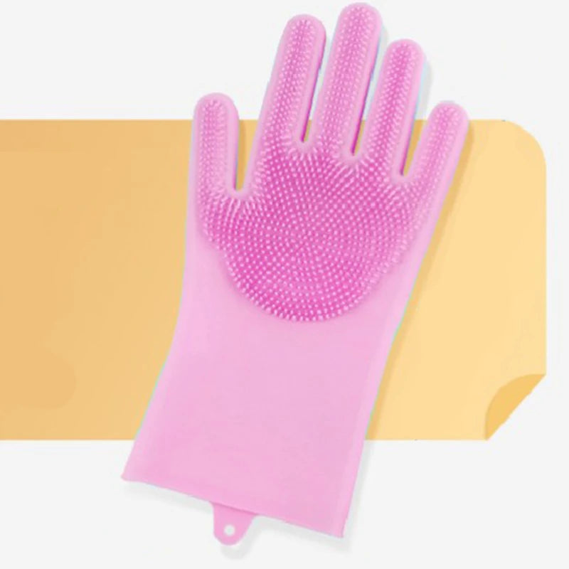 🐾 Silicone Pet Grooming & Bathing Gloves – Gentle Massaging Hair Removal for Dogs & Cats - SKYNIX
