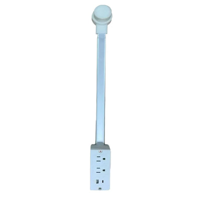 Power Outlet Extender – 2 AC, USB-A & USB-C, 180° Rotatable Plug