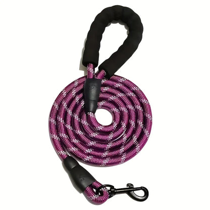 Reflective Dog Leash with Comfortable Padded Handle – Double Heavy-Duty Traction Rope for Strong Dogs