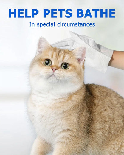 🐾 Pet Cleaning Wipes Gloves – Deodorizing & Grooming Wipes for Dogs, Cats & Small Pets - SKYNIX