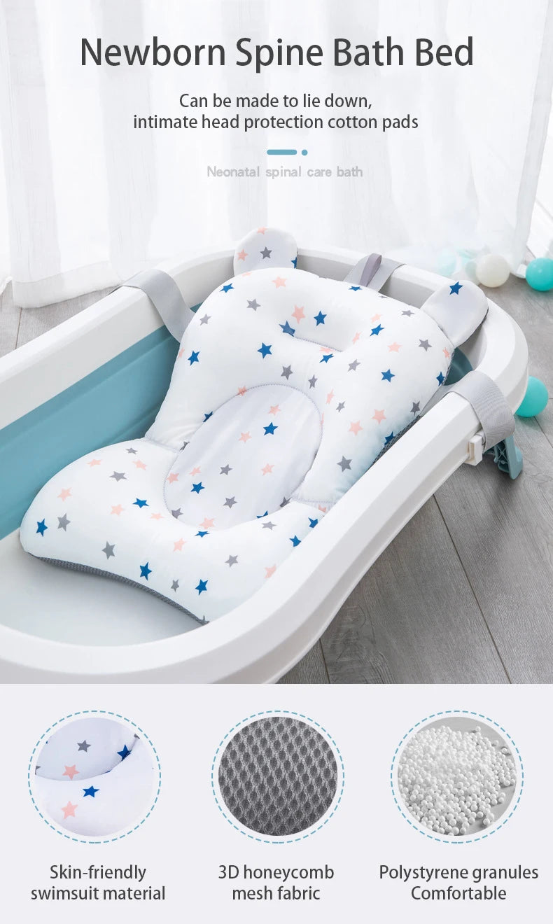 Baby Bath Support Pad – Foldable Newborn Hammock Seat