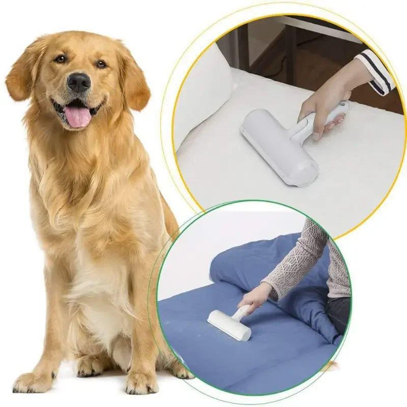 🐾 One-Hand Operated Pet Hair Remover Roller – Self-Cleaning Lint Brush for Dogs & Cats