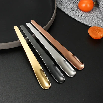 Stainless Steel Tea & Espresso Spoon – Flat Coffee Stirrer, Dessert Scoop & Bar Mixer Spoon