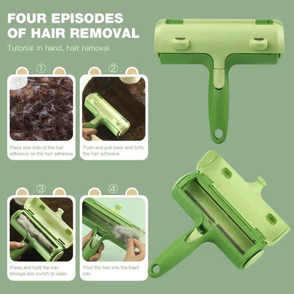 🐾 Pet Hair Remover Roller – Self-Cleaning Lint Brush for Dogs & Cats