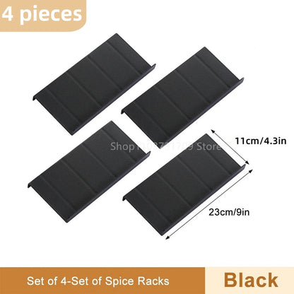 4-Layer Kitchen Spice Drawer Organizer – Adjustable Rack