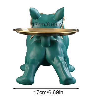 Bulldog Figurine Storage Box – Resin Dog Statue for Home Decor, Art Display & Functional Storage