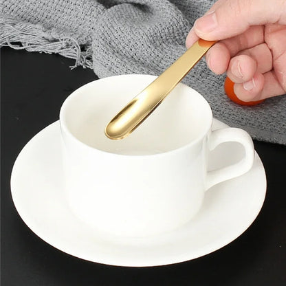 Stainless Steel Tea & Espresso Spoon – Flat Coffee Stirrer, Dessert Scoop & Bar Mixer Spoon