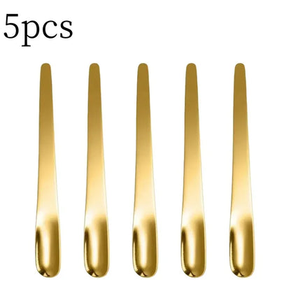 Stainless Steel Tea & Espresso Spoon – Flat Coffee Stirrer, Dessert Scoop & Bar Mixer Spoon