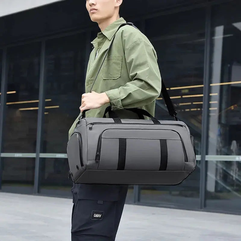 Waterproof Duffel Bag with Shoe Compartment – Outdoor, Gym, Swimming, Fitness & Yoga Satchel SKYNIX