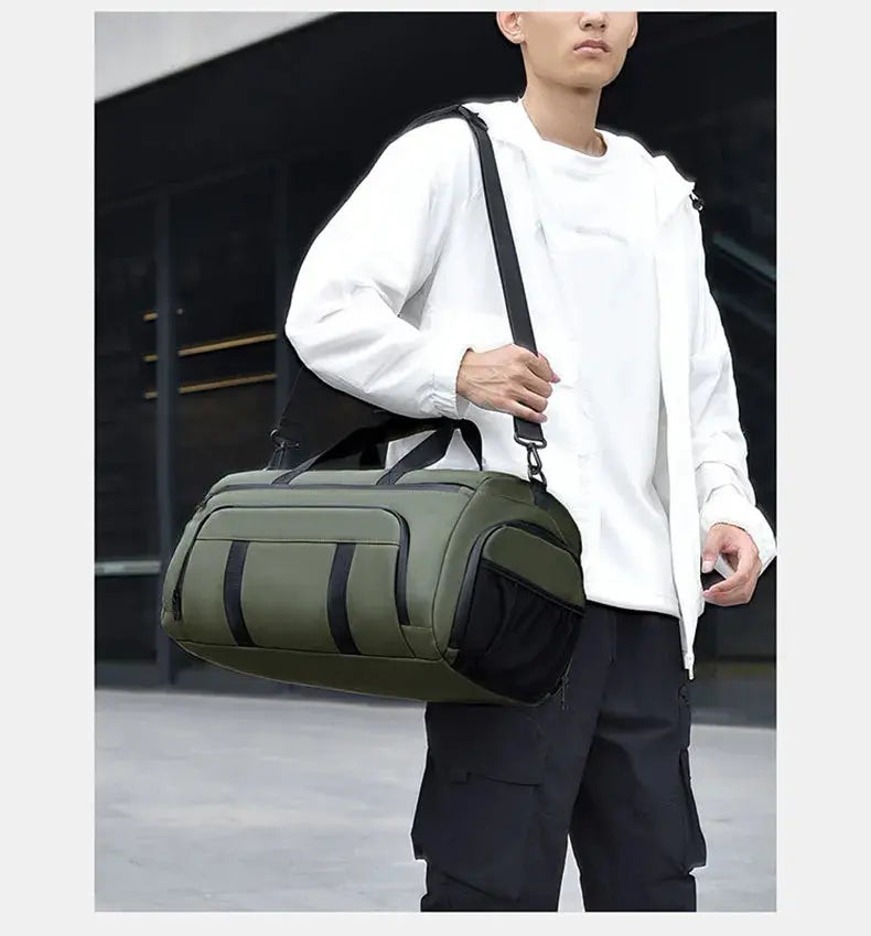 Waterproof Duffel Bag with Shoe Compartment – Outdoor, Gym, Swimming, Fitness & Yoga Satchel SKYNIX