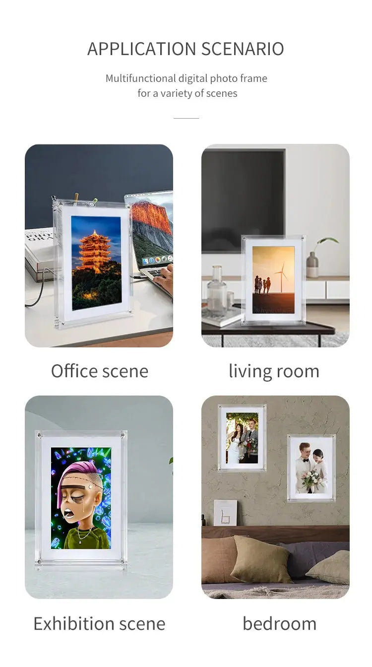 🖼️ Zoeydam 5-Inch Acrylic Digital Photo Frame – Built-in 4GB Memory | Crisp Display | Compact & Stylish SKYNIX