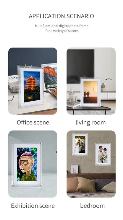 🖼️ Zoeydam 5-Inch Acrylic Digital Photo Frame – Built-in 4GB Memory | Crisp Display | Compact & Stylish SKYNIX