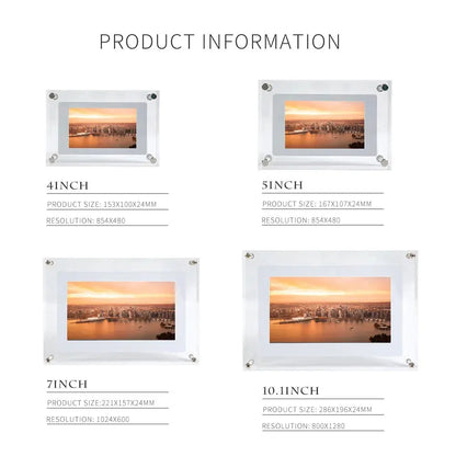 🖼️ Zoeydam 5-Inch Acrylic Digital Photo Frame – Built-in 4GB Memory | Crisp Display | Compact & Stylish SKYNIX