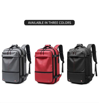 men's travel laptop backpack– 17" Business Bag with Compression, Expandable & Water-Resistant Design SKYNIX