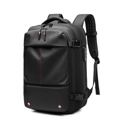 men's travel laptop backpack– 17" Business Bag with Compression, Expandable & Water-Resistant Design SKYNIX