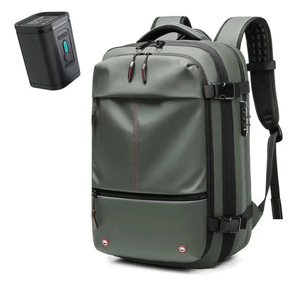 men's travel laptop backpack– 17" Business Bag with Compression, Expandable & Water-Resistant Design SKYNIX
